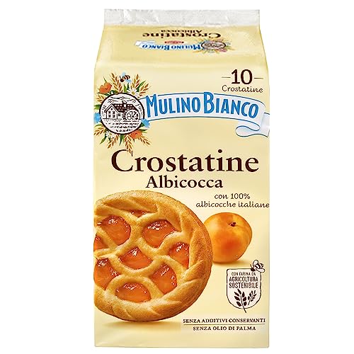 MULINO BIANCO Crostatine Albicocca - Italienisches Gebäck, Mini-Aprikosentörtchen 400g (Aprikose, x1) von sarcia.eu