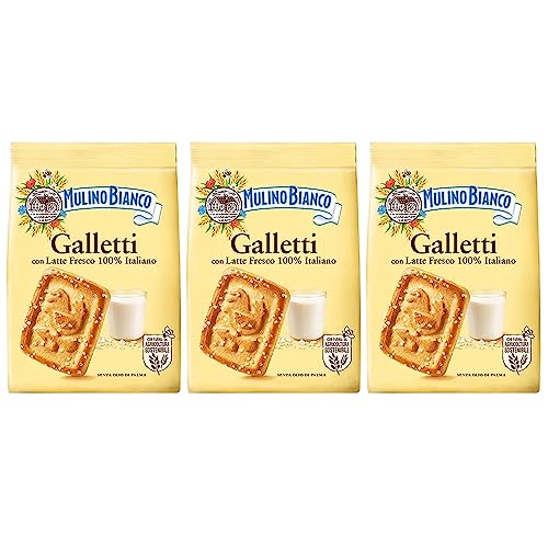 MULINO BIANCO Galletti - Mürbeteigkekse mit Zucker 350g x 3 Pakete von sarcia.eu