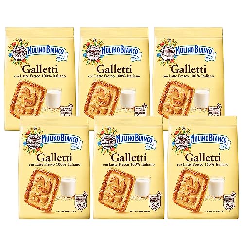 MULINO BIANCO Galletti - Mürbeteigkekse mit Zucker 350g x 6 Pakete von sarcia.eu