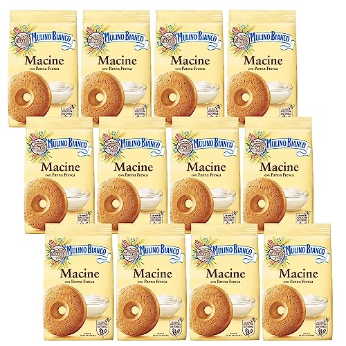 MULINO BIANCO Macine - Italienische Mürbeteigkekse mit Sahnegeschmack 350g x 12 Pakete von sarcia.eu