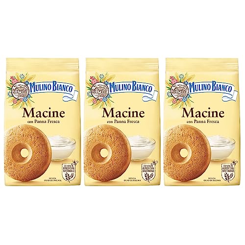 MULINO BIANCO Macine - Italienische Mürbeteigkekse mit Sahnegeschmack 350g x 3 Pakete von sarcia.eu