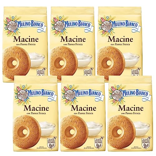 MULINO BIANCO Macine - Italienische Mürbeteigkekse mit Sahnegeschmack 350g x 6 Pakete von sarcia.eu