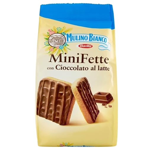 MULINO BIANCO Mini Fette - Italienische Mini-Kekse mit Überzug aus Milchschokolade 110g (x1) von sarcia.eu