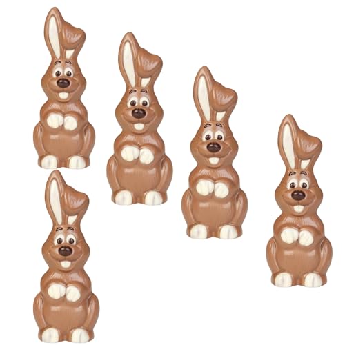 5x 90gr. Schokohase sitzend/Osterhase/Schokolade/Osterschokolade/verschiedene Figuren zur Auswahl/Ostern/schenken-24 von schenken-24