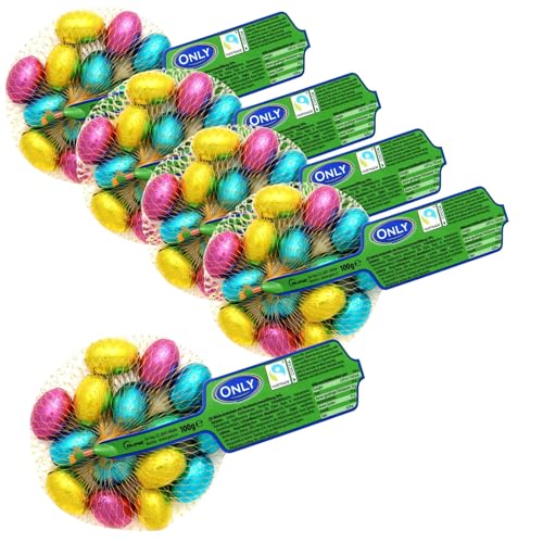 5x84 g Schoko-Eier- im Netz/Schokolade/Ostern/Oster-Nester Füllung wählbar/Schokolade/Osterhase von schenken-24