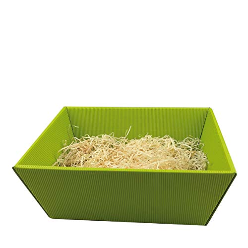 Osternester/verschiedene Formen und Farben wählbar, Osternestform:Geschenkbox -grün-, Ostergras Farbe:Gras natur von schenken-24