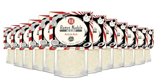 Ramen Nudeln 200g | Nur 10kcal pro 100g | Algen Nudeln | Glutenfrei, Fettfrei & Vegan | Geruchs - und Geschmacksneutral | Made in Germany | Schultz und König (12 Stück) von schultz und könig