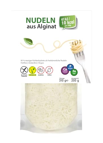 Nudeln aus Alginat, 10Kcal pro 100g, Glutenfrei, Fettfrei und vegan, Geruchs- und Geschmacksneutral - by Andreas Wartha - Schultz und König von schultz und könig