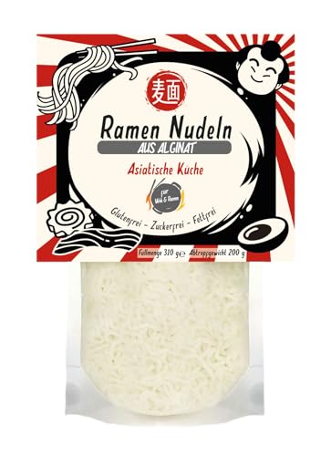 Ramen Nudeln 200g | Nur 10kcal pro 100g | Algen Nudeln | Glutenfrei, Fettfrei & Vegan | Geruchs - und Geschmacksneutral | Made in Germany | Schultz und König von schultz und könig