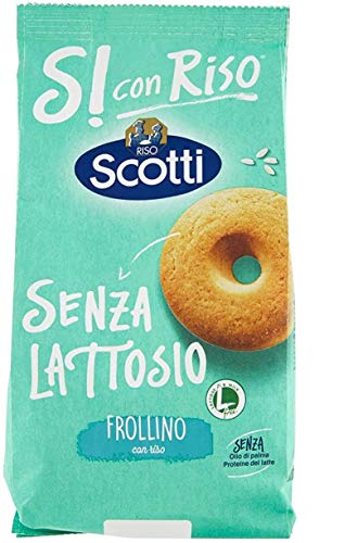 6x Riso Scotti Frollino con riso senza lattosio Shortbread Kekse mit Reis laktosefrei 350g biscuits cookies 100% italienische Kekse von Riso Scotti