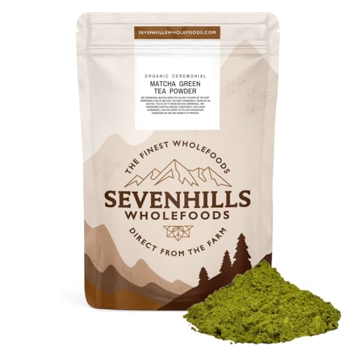 Sevenhills Wholefoods Bio Ceremonial Matcha Grüntee Pulver aus Japan 100g, Uji, Kyoto, Zeremoniell, Zeremonie, Premium Qualität von sevenhills wholefoods