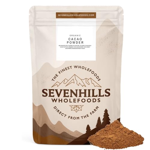 Sevenhills Wholefoods Bio Kakaopulver 1kg, Rein und Natürlich, aus Premium Roh Kakaobohnen von sevenhills wholefoods