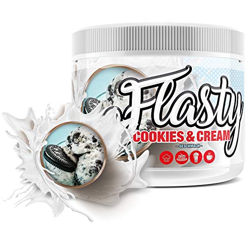 Flasty Geschmackspulver (Cookies 'n Cream) 1 x 250 g Kalorienarmes Flavour Pulver mit Nur ca. 7 kcal pro Portion bringt es Leben in deinen Quark, Joghurt und vielem mehr. von #sinob