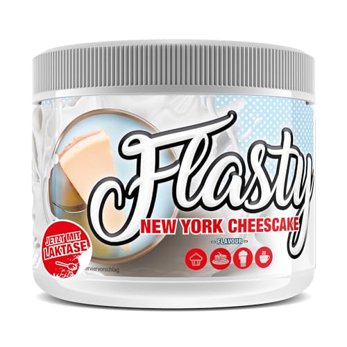 Flasty Geschmackspulver (New York Cheesecake) 1 x 250g Kalorienarmes Flavour Pulver mit Nur ca. 7 kcal pro Portion bringt es Leben in deinen Quark, Joghurt und vielem mehr. von #sinob