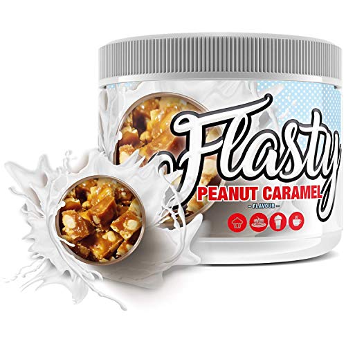 Flasty Geschmackspulver (Peanutbutter Caramel) 1 x 250g Kalorienarmes Flavour Pulver mit 'Nur 5 kcal pro Portion' bringt es Leben in deinen Quark, Joghurt und vielem mehr. von #sinob