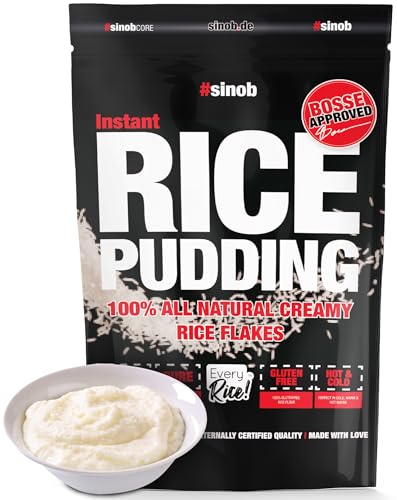 Instant Rice Pudding 1x 3000 g mit cremiger Konsistenz ideal als fettarme Zwischenmahlzeit oder als Pre-oder Post Workout. 100% Glutenfrei von #sinob