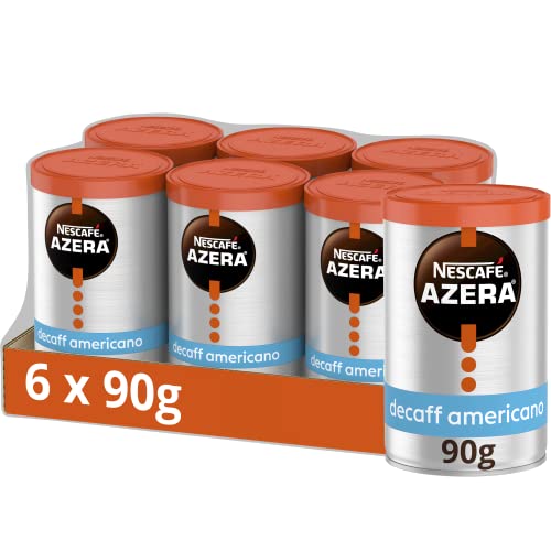 NESCAFÉ Azera Americano Decaff Instant-Kaffee, 90 g, 6 Stück (Verpackung kann variieren) von NESCAFÉ