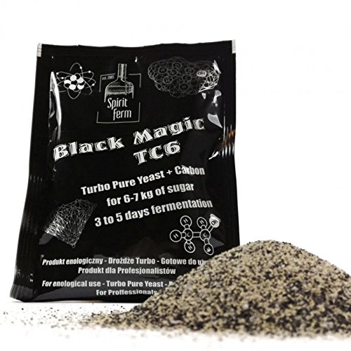 spirit ferm Turbohefe - Black Magic TC6-120g | Destillieren Hefe | Hefe für Maische | Hefe für die Gärung | Wodka-Hefe von spirit ferm