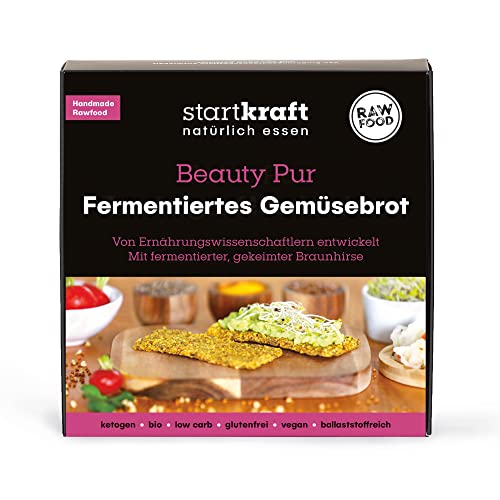 startkraft Fermentiertes Gemüsebrot 175g, Rohkost Brot mit fermentierter und gekeimter Braunhirse, vegan, glutenfrei von startkraft