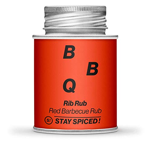 Hochwertiges BBQ Rib Rub von STAY SPICED ! Red Rub I Marinade I Classic I Verpackt in 170 ml Weißblechdose von stay spiced!