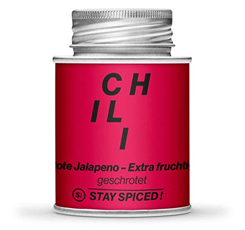 Rote JALAPENO von STAY SPICED ! Extra Fruchtig und Wuchtig I Mittlere Schärfe - gut erträglich I 170 ml in nachhaltiger Weißblechdose von stay spiced!