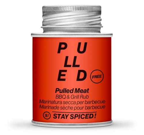 SALZFREIE GEWÜRZMISCHUNG | FREE PULLED MEAT | 170ML SCHRAUBDOSE | FÜLLGEWICHT 70g | STAY SPICED ! | FREI VON SALZ UND ZUCKER | OHNE ZUGESETZE ALLERGENE | OHNE KNOBLAUCH | OHNE ZWIEBEL von stay spiced!