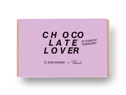 STAY SPICED ! Schokoladen- Gewürzbox | mit 3 ausgewählten Gewürzen und verschiedener Rausch Schokoladen Spezialitäten | von stay spiced!