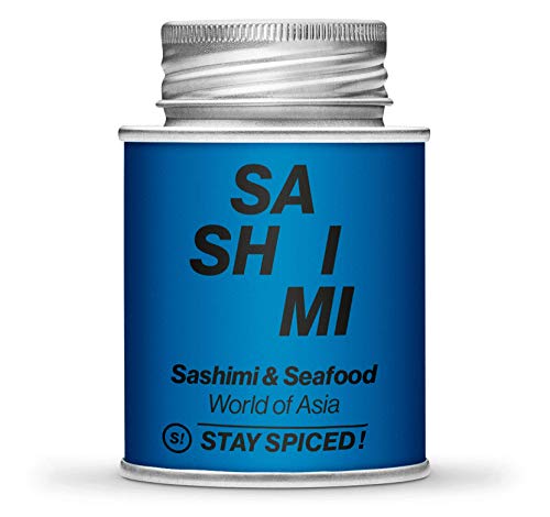 World of Asia von STAY SPICED ! I Sashimi & Seafood Gewürzmischung I Füllgewicht 80g | Japanisch verpackt in 170ml Schraubdose aus Weißblech zu 100% recyclebar von stay spiced!
