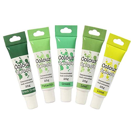 Greens Gel Food Colouring Set - 5 Pack von stef chef