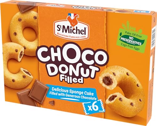 St Michel - Choco Donut gefüllt - Biskuitkuchen gefüllt mit Schokolade - 6 Portionen - 180 g von stmichel