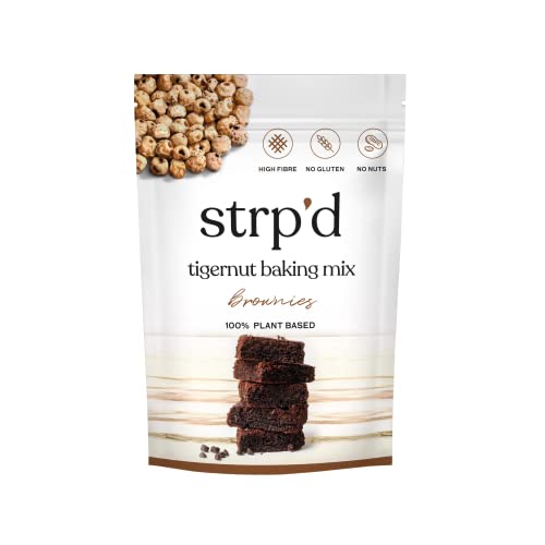 Strp'd Brownie Mix | Glutenfrei, nussfrei Brownie Mix | Hergestellt aus Tigernutmehl | Getreidefrei | Ballaststoffreich | Natürlich süß | Vegan von strp'd