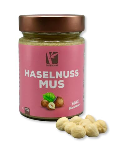 Cremiges Haselnussmus aus 100% Haselnüssen | Vegan, Glutenfrei, Ohne Palmöl & Zuckerzusatz | 300g von supercane