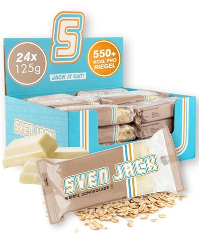 Sven Jack (Energy Cake) – Weiße Schokolade - Haferflockenriegel mit saftig weicher Form, überzogen mit zart schmelzender Schokolade, aus über 50% Haferflocken für mehr Energie und weniger Hunger von svenjack