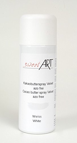 Farbspray Weiss Kakaobutter Velvet 400 ml von sweetART Germany