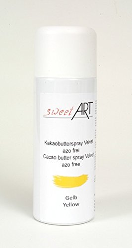 Farbspray Eigelb Kakaobutter Velvet 400 ml von sweetART Germany