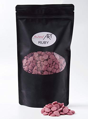 Ruby Kuvertüre - Schokolade 1 kg Callets von sweetART Germany