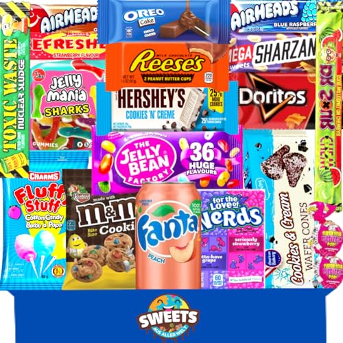 Amerikanische Süßigkeiten Box mit leckeren USA Snacks - Süßigkeiten aus aller Welt - American Candy Box von Sweets aus aller Welt (XL) von sweets aus aller welt