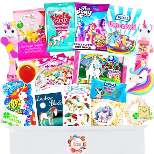 Schultüte Füllung für Mädchen - Schulanfang Einschulung Box mit Snacks, Spielzeug & Süßigkeiten - Das perfekte Einschulung Geschenk - Zuckertüten Füllung - Geschenke zum Schulbeginn Mädchen von sweets aus aller welt