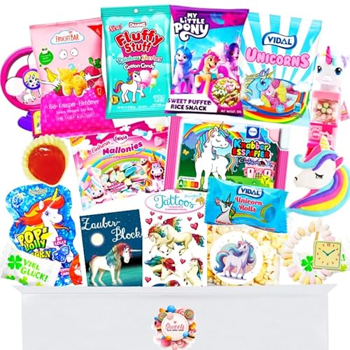 Schultüte Füllung für Mädchen - Schulanfang Einschulung Box mit Snacks, Spielzeug & Süßigkeiten - Das perfekte Einschulung Geschenk - Zuckertüten Füllung - Geschenke zum Schulbeginn Mädchen von sweets aus aller welt