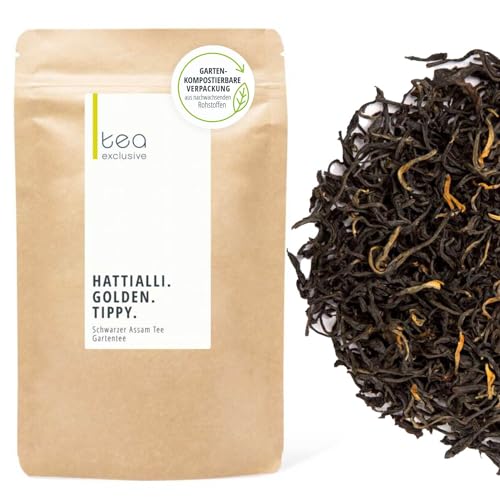 Assam Tee Hattialli Golden Tippy | Schwarzer Tee Single Origin Gartentee | floral, würzig, komplex | 100g Beutel - tea exclusive von tea exclusive