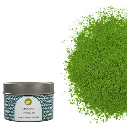 tea exclusive - Matcha Tee Pulver PREMIUM aus Uji, Dose 20g, ORIGINAL JAPAN MATCHA SUPREME QUALITY von tea exclusive