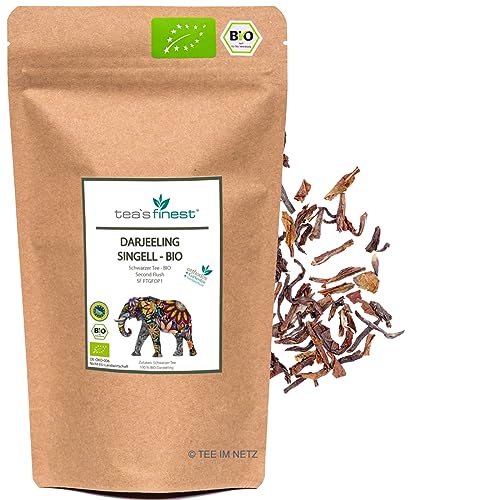 tea`s finest® Schwarzer Tee Darjeeling Singell FTGFOP1 Second Flush - BIO (250 Gramm) von tea`s finest