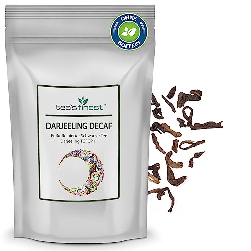 tea`s finest Schwarzer Tee Darjeeling TGFOP1 (entkoffeiniert) (1000 Gramm) von tea`s finest