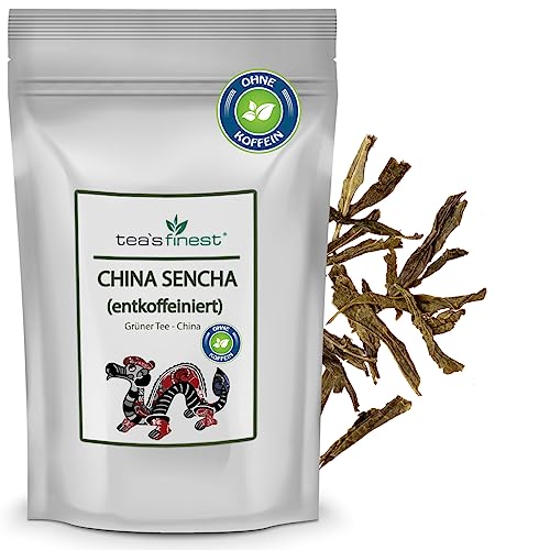 tea`s finest® Sencha entkoffeiniert - Grüner Tee - China (500 Gramm) von tea`s finest