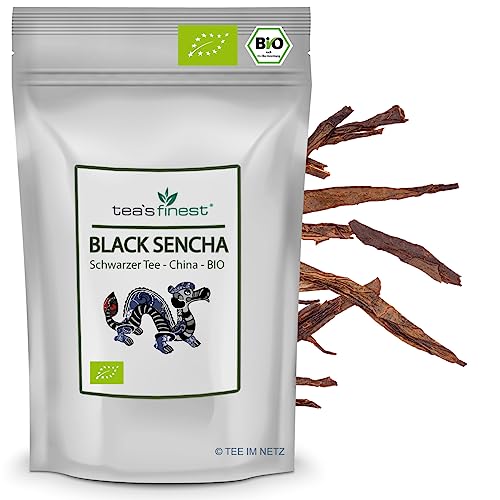 tea`s finest® Black Sencha - Schwarzer Tee - BIO (250 Gramm) von tea`s finest