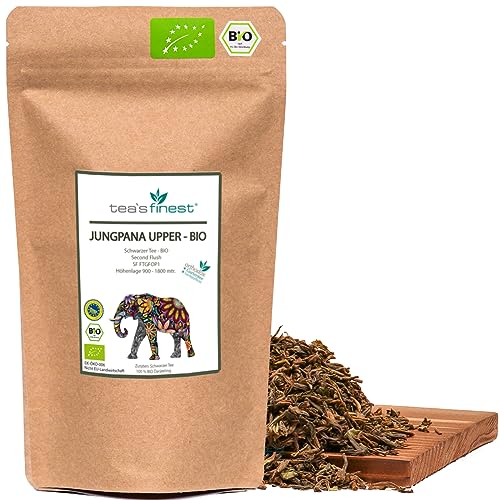 tea`s finest® Schwarzer Tee Darjeeling Gartentee Jungpana Upper Second Flush SF TGFOP1 - BIO (1000 Gramm) von tea`s finest