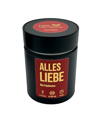 teeverliebt - Alles Liebe BIO Früchtetee Geschenkdose 80 g | Love Edition von teeverliebt