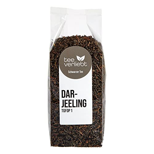 teeverliebt - Darjeeling Second Flush 200g I loser Darjeeling-Tee TGFOP1 aus Indien I vollmundige Sommer-Pflückung - Orange Pekoe Schwarzer Tee lose 200 g von teeverliebt