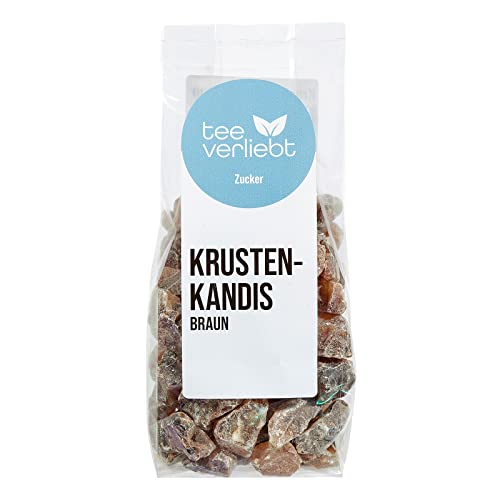 teeverliebt - Krusten-Kandis braun I 5x 250g leckere braune Kluntjes I brauner Kandis-Tee-Zucker - große Kandis-Würfel mit würziger Karamell-Note I Kluntje Kandis-Zucker braun 5x 250 g von teeverliebt