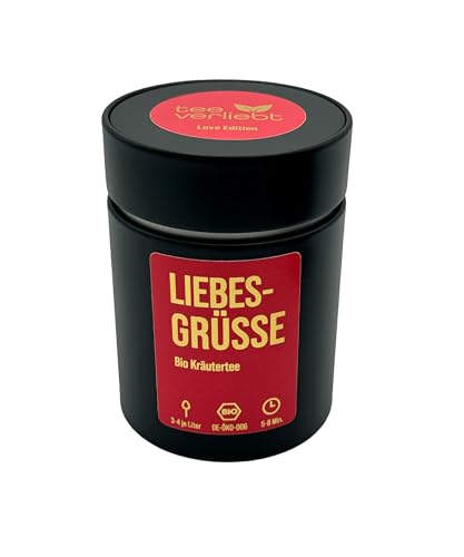 teeverliebt - Liebesgrüße BIO Kräutertee Geschenkdose 40 g | Love Edition von teeverliebt